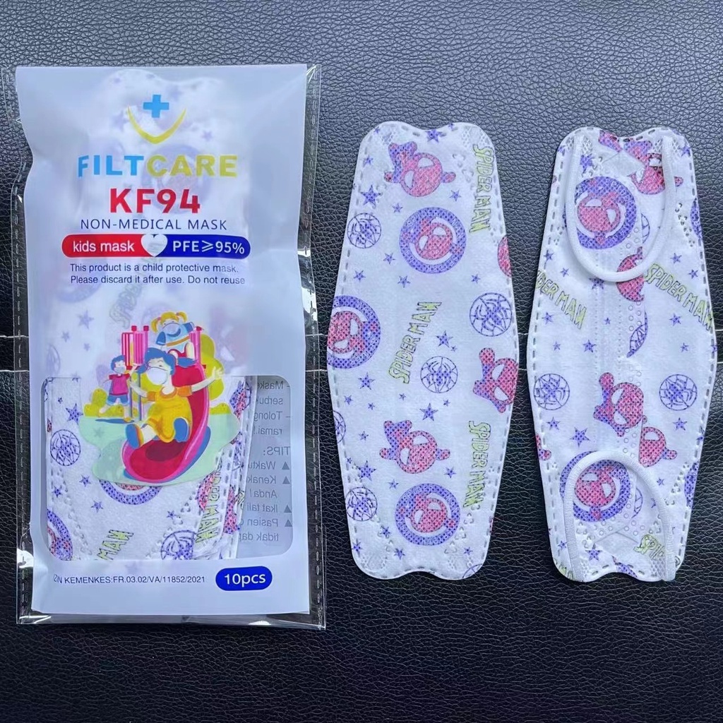 KF94 ANAK 4PLY MOTIF ISI 10PCS MASKER 4 PLY WARNA K