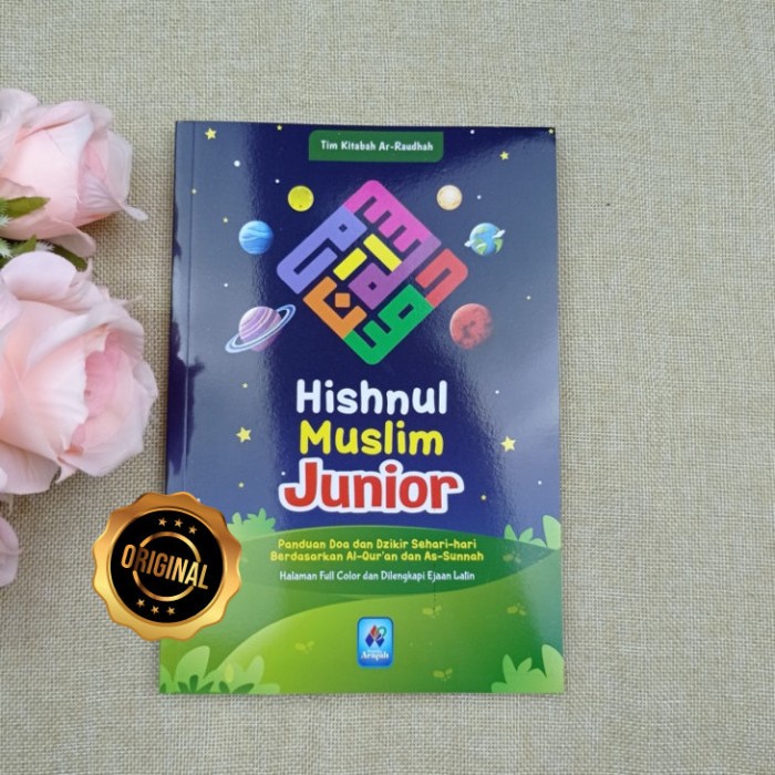 Buku Hishnul Muslim Junior Panduan Doa Dan Dzikir Dilengkapi Latin - Asli