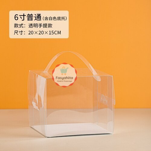 

Korean Glass Box Kotak Kue Mika Transparan Cake Box (1 pcs) - 20x20x15cm - FasyAnita Mart Denpasar