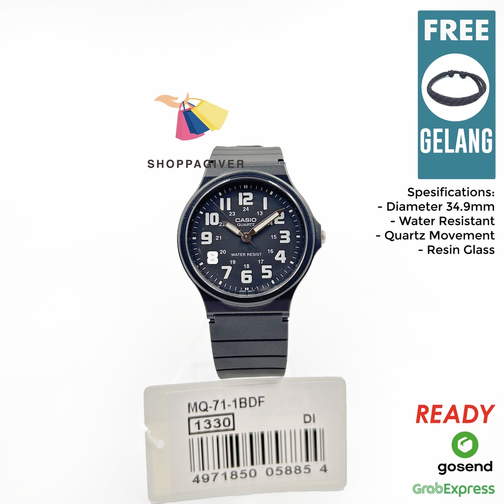 JAM TANGAN PRIA WANITA ORIGINAL Casio GENERAL Analog MQ-71 / MQ-71-1B MURAH BERGARANSI