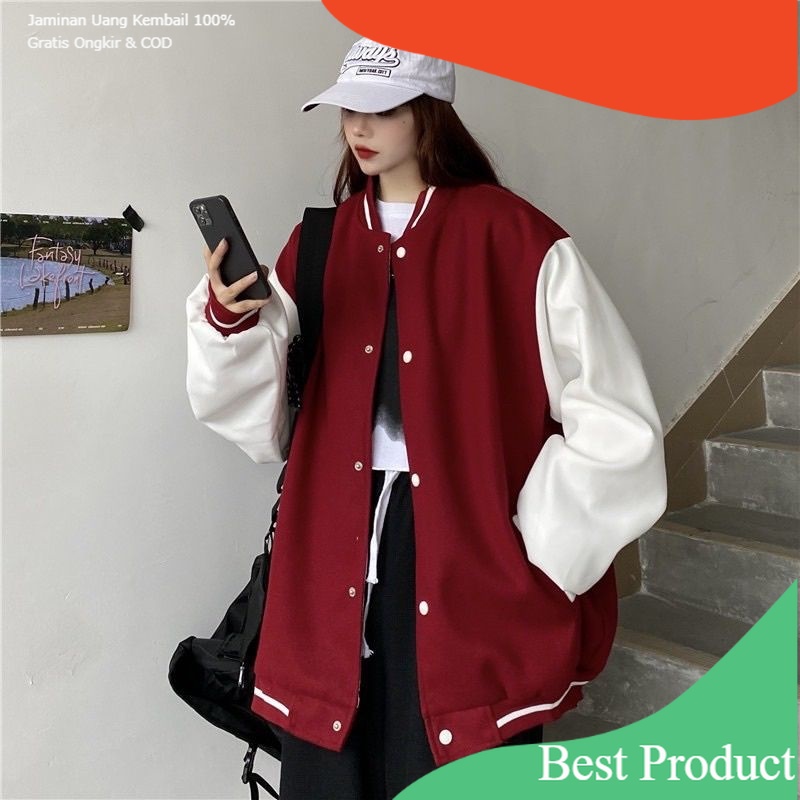 Jaket Baseball Big Size ( S - 6XL ) Jacket Varsity Kancing Bomber POLOS Oversized XXL XXXL 4XL 5XL F