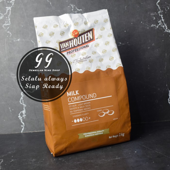 

Termurah [ Best Seller ] Van Houten MILK COINS Compound 1 Kg Professional Chocolate Cokelat