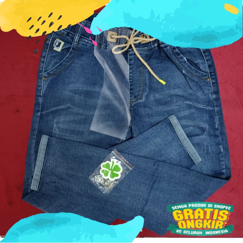 Celana Skinny jeans Import wanita Pinggang karet Annora / Celana wanita Import Annora terlaris 2023/