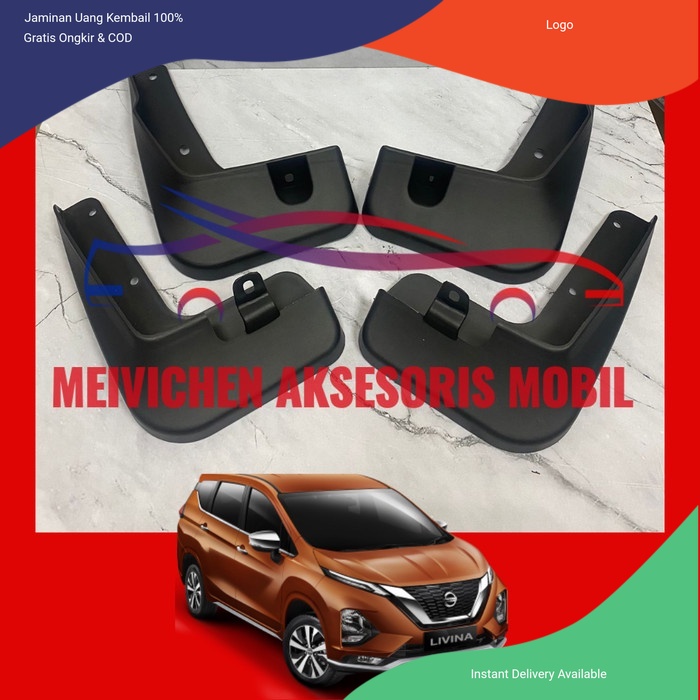 MUD GUARD MUDGUARD KARPET LUMPUR NISSAN ALL NEW LIVINA 2019 HITAM Aksesoris mobil