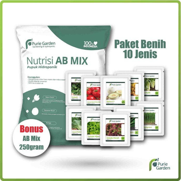 New Paket Benih Bibit Sayuran Termurah 10 Macam Benih Sayur Dan Buah