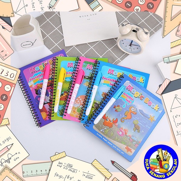

Magic Water Book/Buku Gambar Air Ajaib Anak/Graffiti Buku Lukisan Air - RANDOM