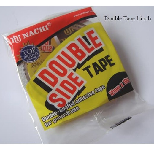 

18A. Double Tape 12 mm Nachi Lakban Selotip Plakban Isolasi 12mm Solasi 1/2 Inchi Stationery ATK Murah