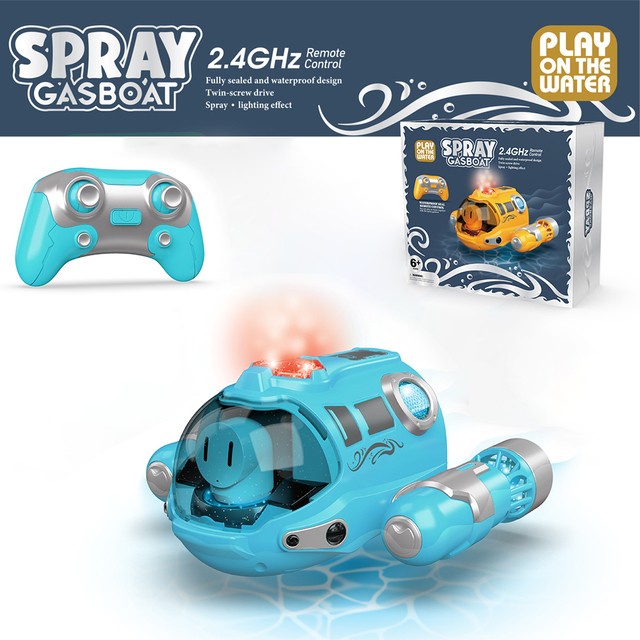 ✨COD✨ -Mainan Kapal Remote Control RC Perahu Anak Waterproof - Biru