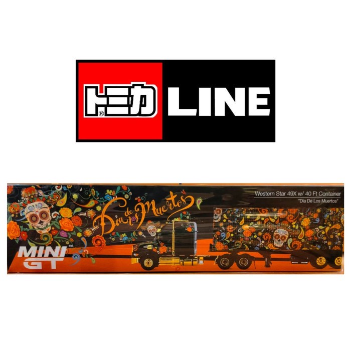 MINIGT 400 WESTERN STAR 49X WITH 40FT CONTAINER MUERTOS MINI GT LP27
