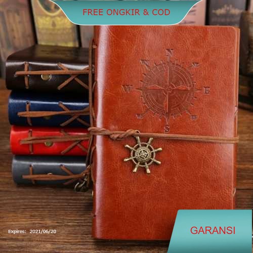 

Buku Catatan Binder Kulit Retro Compass Kertas A5 - ZB045 Vellorystore