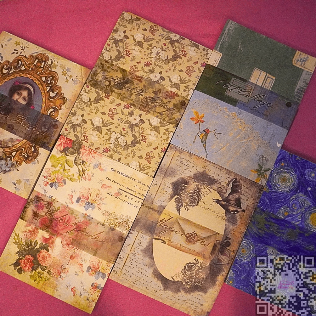 

Material Deco Paper Aesthetic 100 Lembar Vintage Junk Journal Scrapbook