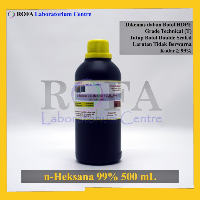 N-Hexane / N-Heksana / Normal Heksana / C6H14 Teknis 500 mL