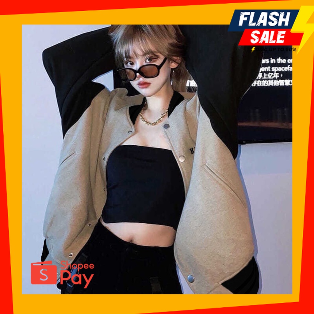 OUTFIT JKT48 | Jaket wanita KASHENG BASEBALL Jaket wanita oversize - varsity jaket - jaket baseball 