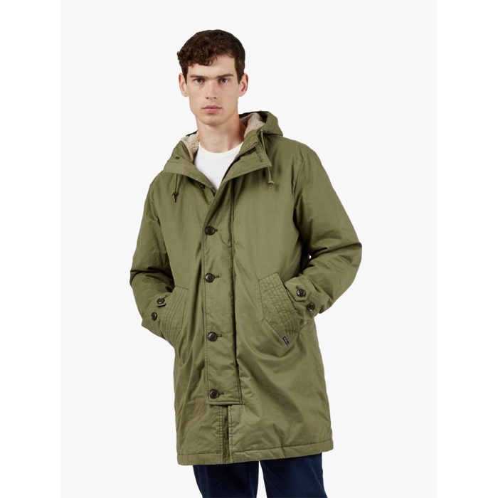 [MRN25] Ben Sherman - Jaket Pria - MODERN PARKA - Hemp - Hemp, L