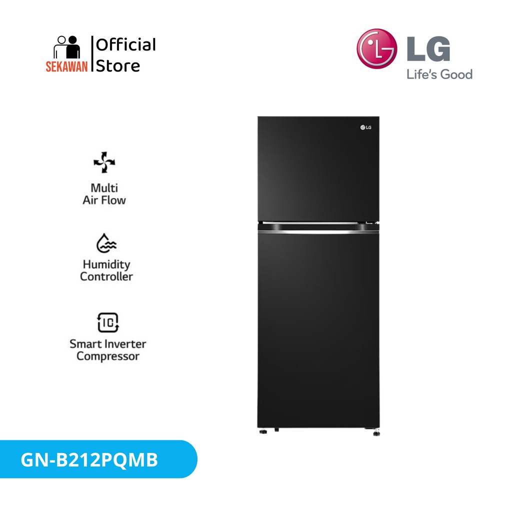 LG KULKAS 2 PINTU GV-B212PQMB NEW 2023