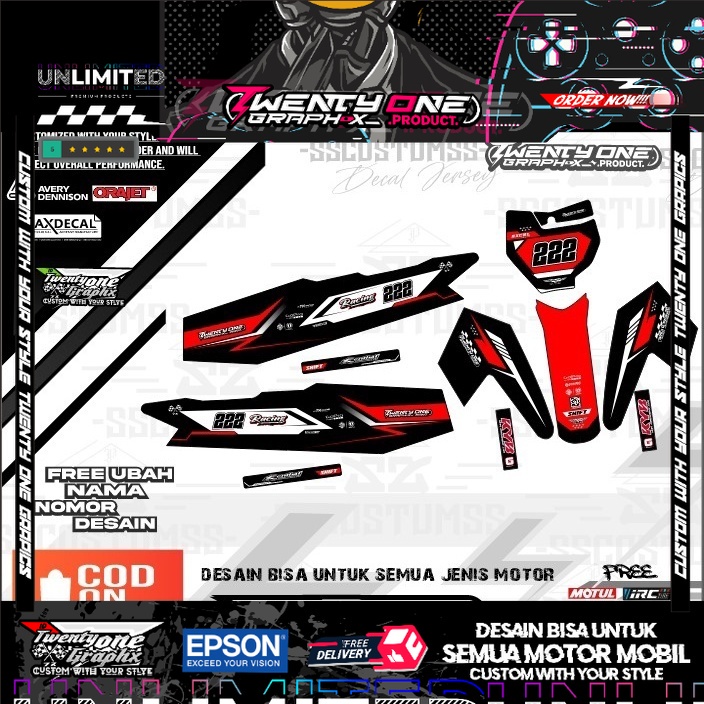 Rbt vega r new abg decal stiker kekinian ⭐JUPITER VEGA NEW trail REVO full body dekal
bebek std gtx 