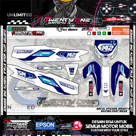 DECAL STIKER RBT YAMAHA VEGA R NEW OLD WHITE kekinian⭐ BEBEK TRAIL MODIF GTX TRABAS FULL BODY  JUPIT