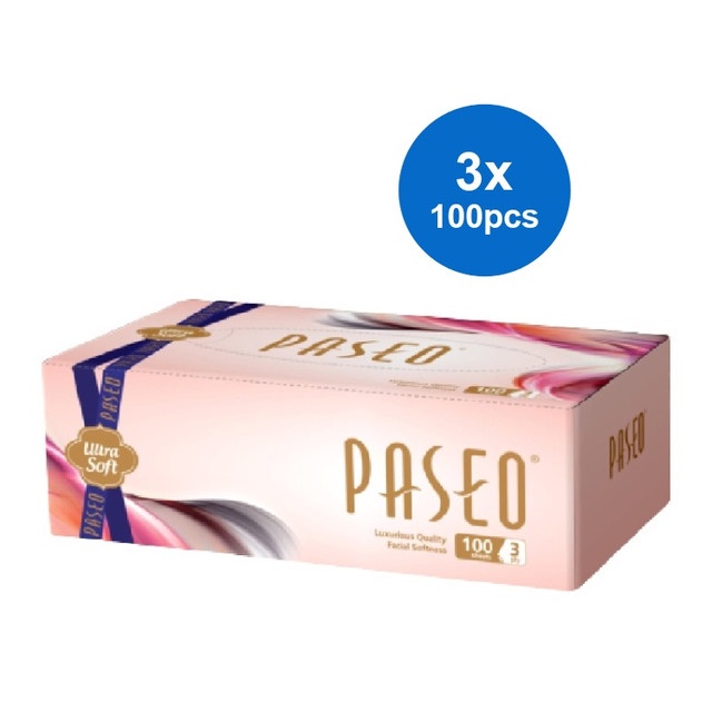 Paseo Ultra Soft Tissue Wajah Box 100 pcs x 3