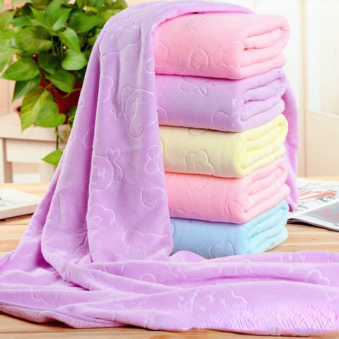 Handuk Mandi Renang Gym Bayi Lap Kain Travel Besar Tipis Ringan 140x70