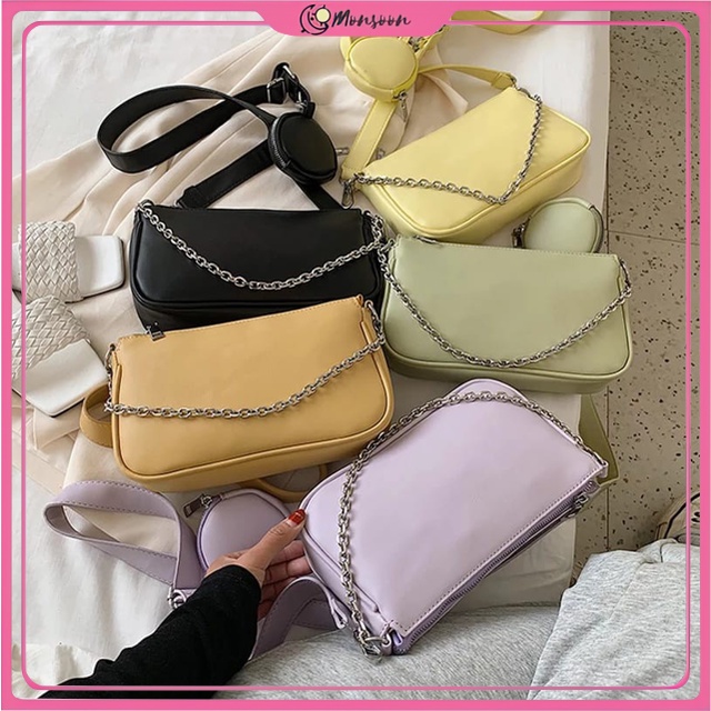 MONSOON - D1490 Tas Priza / Tas Selempang Wanita / Selempang Polos Wanita / Slingbag Cute