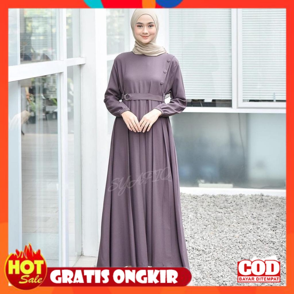 KAIN ADEM HALUS TEBAL / Arumi Dress Gamis Wanita Muslim Simple dan Elegan