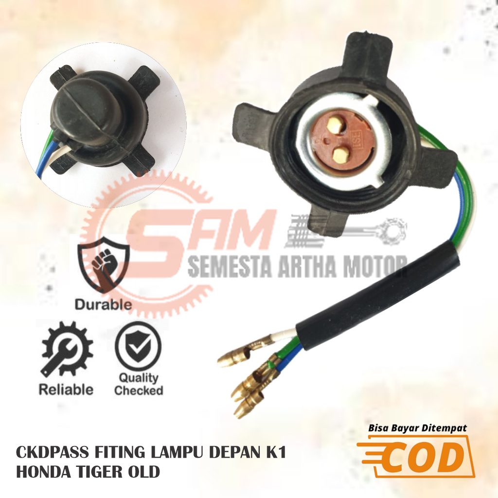 Ckdpass Soket Fiting Lampu Depan Honda Tiger Old Kabel Cob Bohlam H6 Kaki 1 Motor