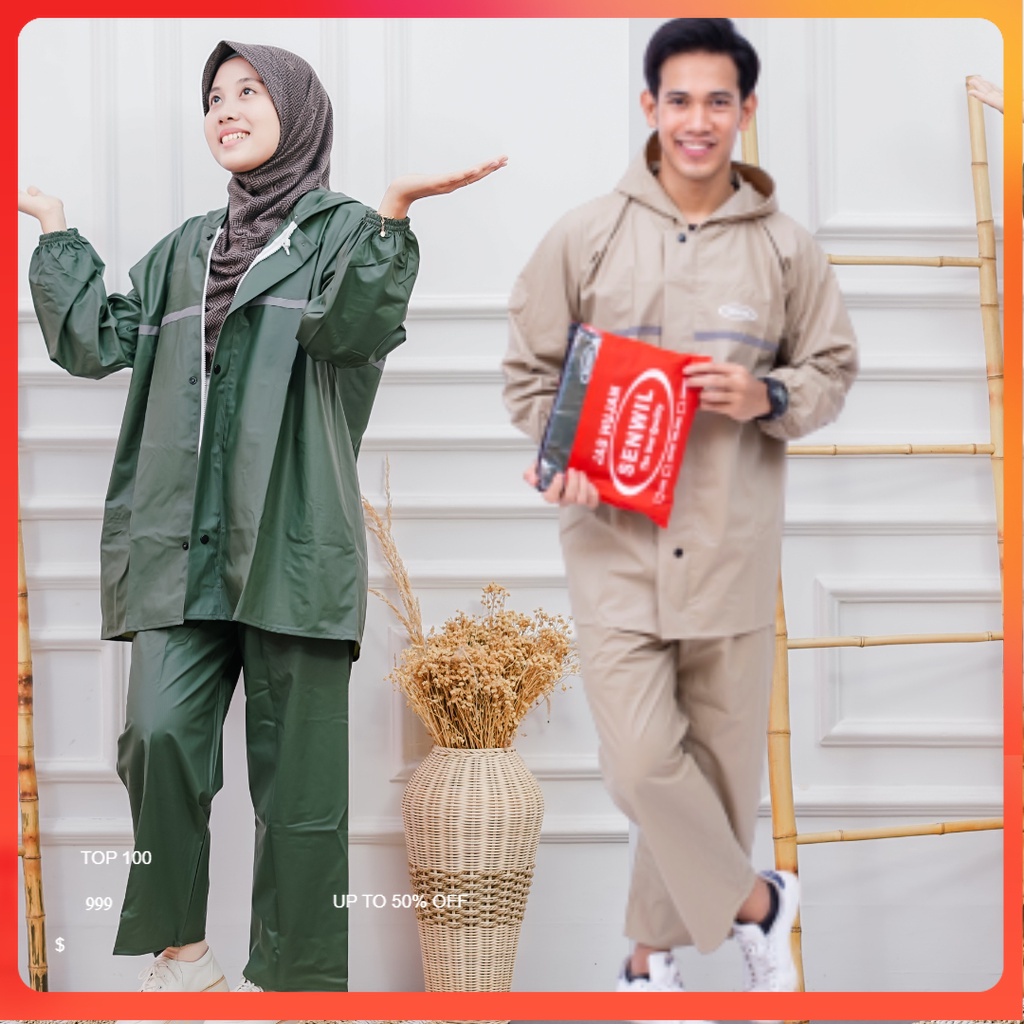 Jas Hujan Senwil / Jas Hujan HRD Tebal Setelan Pria Wanita Dewasa Anti Rembes
