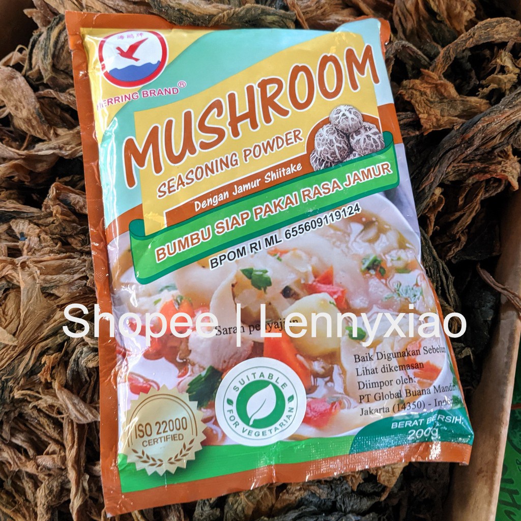 

HERRING 200 gr Kaldu Jamur Shitake Mushroom Bouillon Vegetarian Vege Vegan sejenis TOTOLE