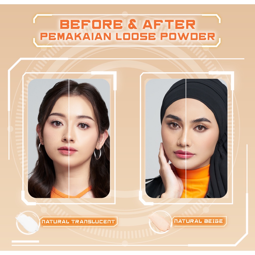 OM Salsa Cover Me Loose Powder - Bedak Tabur Oil Sebum Control Tahan Lama 12 Jam Setting Face Powder Natural Translucent