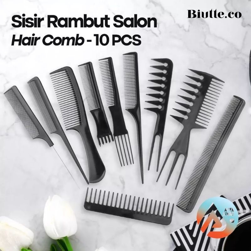 Sisir Rambut Salon Hair Comb || Perawatan Alat Kecantikan Wanita Barang Unik Murah isi 10pc murah meriah