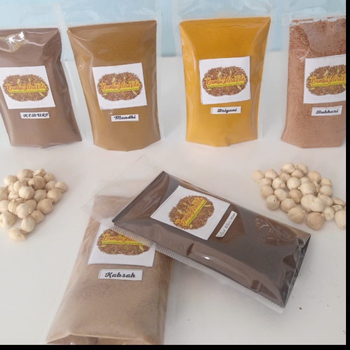 

Bumbu nasi kebuli briyani mandhi kabsah bukhari Pilih Varian 35 gram / Bumbu Timur Tengah All Varian