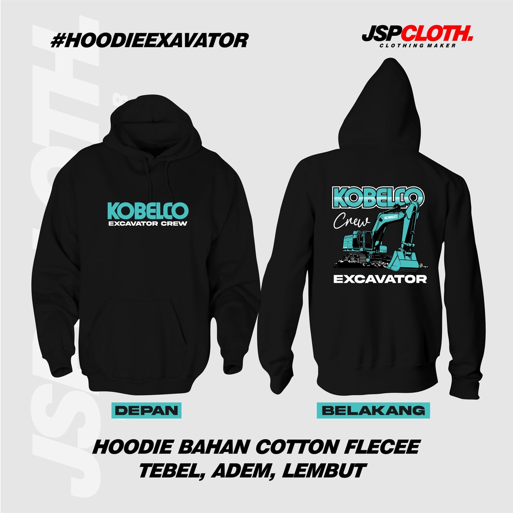 HOODIE KOBELCO EXCAVATOR / ALAT BERAT / KOBELCO fleece kaos Lembut Nyaman