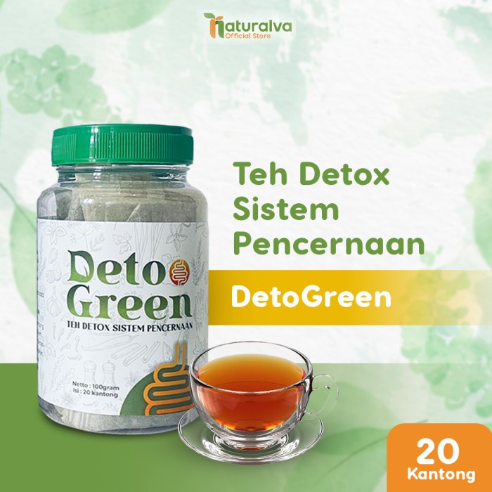 

DS-86 DetoGreen Teh Sistem Pencernaan Herbal dan Madu untuk Detox - Teh DetoGreen