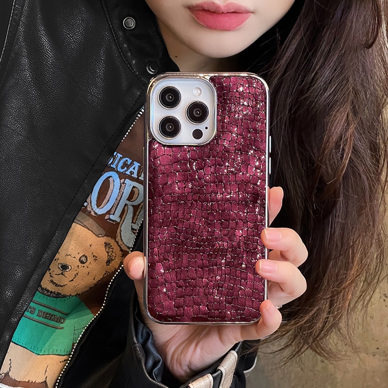 Case IPhone 17 16 15 14 13 Pro Max IPhone 15 Pro Max IPhone Pola Buaya Casing Ponsel Kulit Casing Po