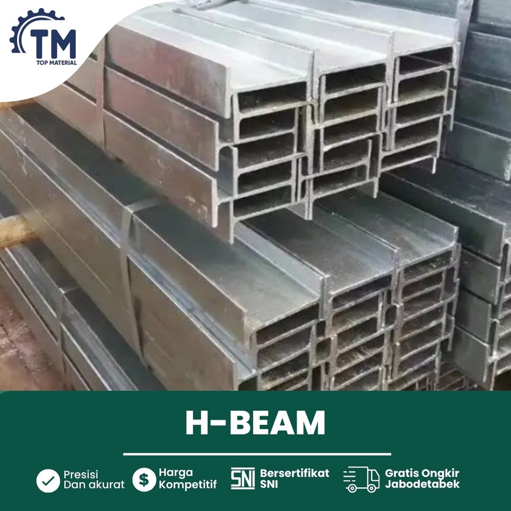 Besi H-Beam 300 x 300 x 10 x 15mm x 12M Merek GG  SNI - Ready LS