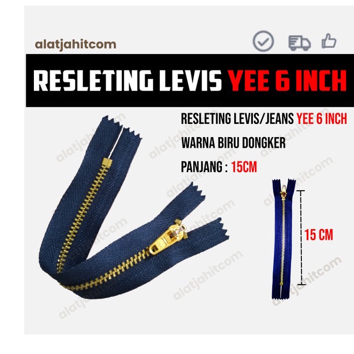 Resleting Jeans/Levis YEE 7 Inch