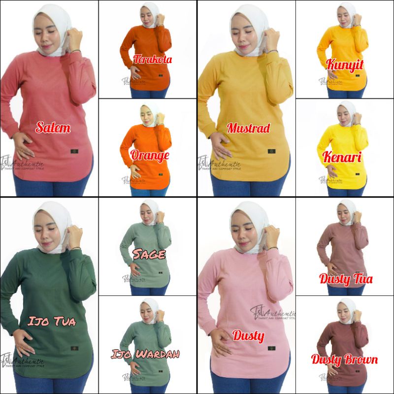 TERBARU KAOS POLOS OVAL KAOS JUMBO ATASAN WANITA OVAL BAJU DINARRY FST KAOS WANITA LENGAN PANJANG