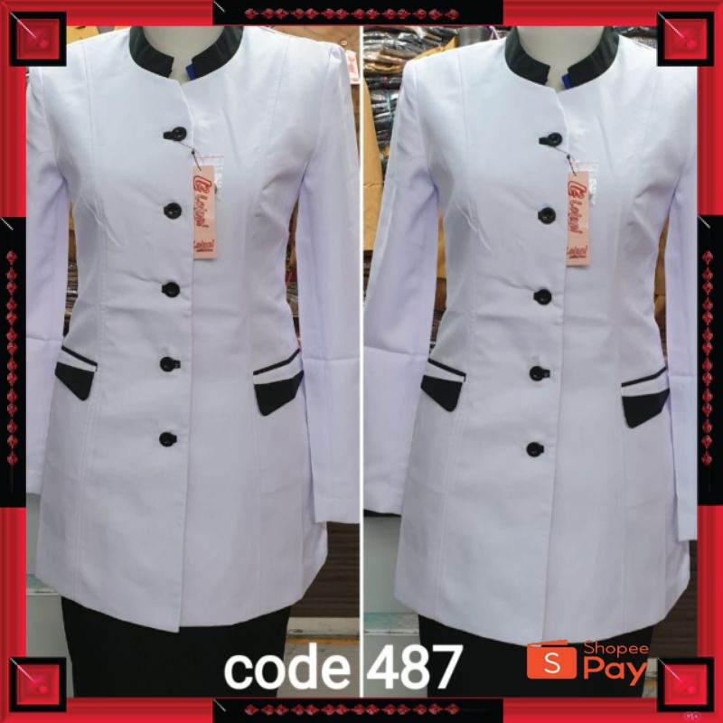 12.12 SERAGAM SALE / seragam pns wanita putih hitam/ seragam asn wanita putih hitam/ atasan putih li
