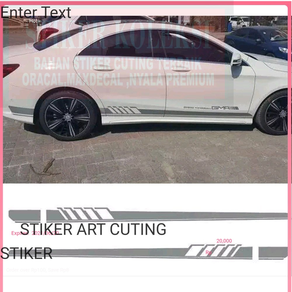 promo stiker mobil sedan striping sedan stiker amg  Body samping