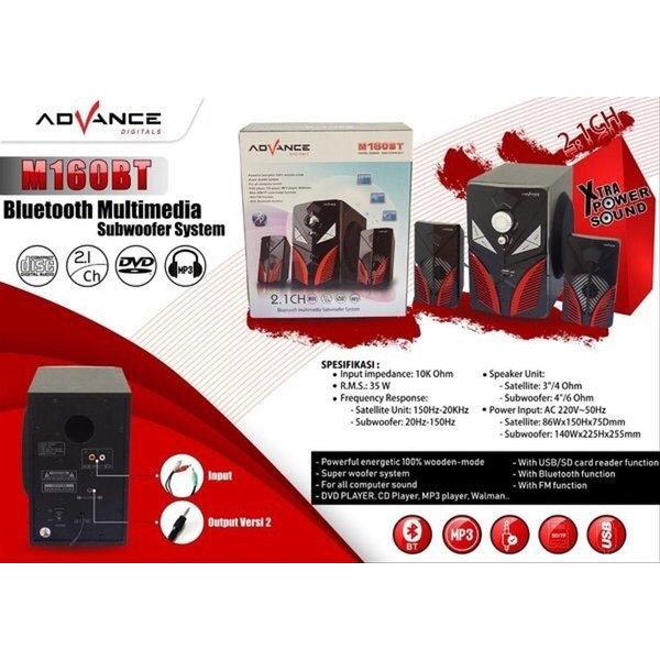 ( GARANSI RESMI ) SPEAKER AKTIF BLUETOOTH ADVANCE M-160BT