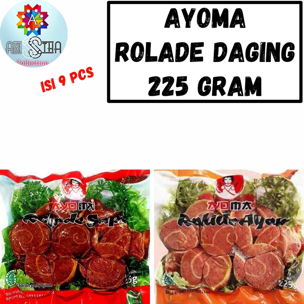 

Ayoma Rolade Daging Sapi Ayam 225 gram isi 9 pcs Rolade Beef Chicken 225 gr