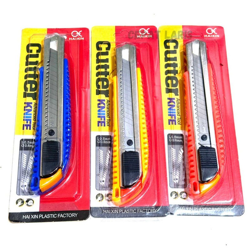 

HOUSE&HOME RH118 Pisau Cutter Potong Kertas Lakban Kardus Serbaguna Stainless Besar