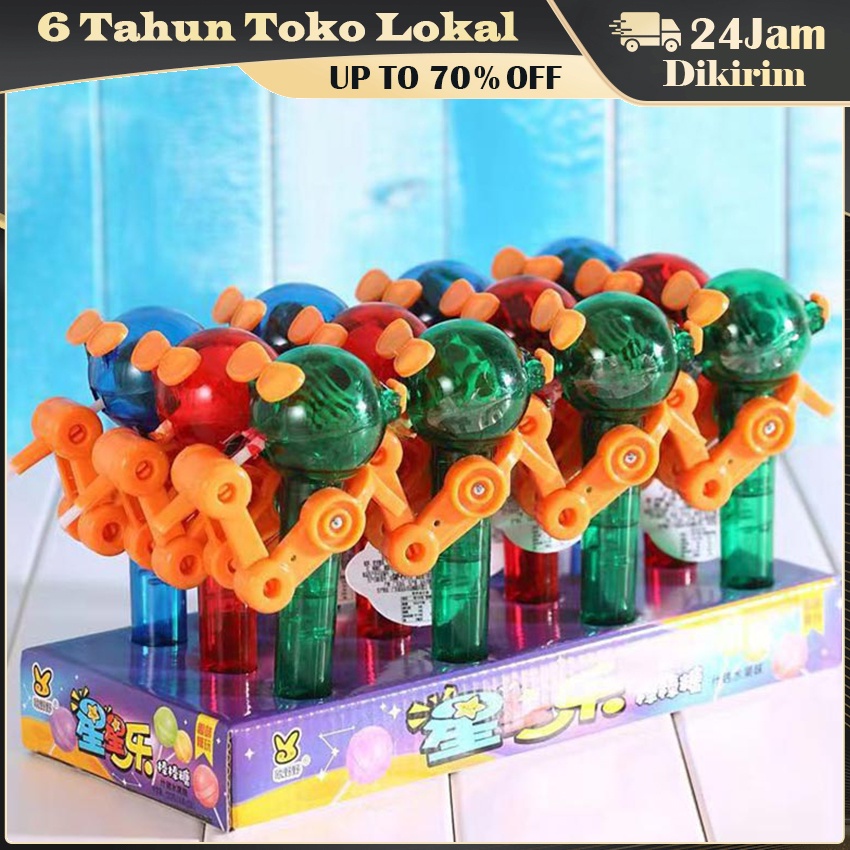 Robot Penyimpan Permen lollipop / Robot Lollipop Permen Lunak / Permen Viral / Permen Milo / Permen 
