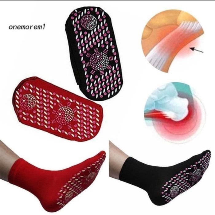 Kaos Kaki Terapi Dengan Pemanas Penghangat Magnetic - Pemanas Kaki Foot Support Tourmaline Magnetic Therapy Terapi