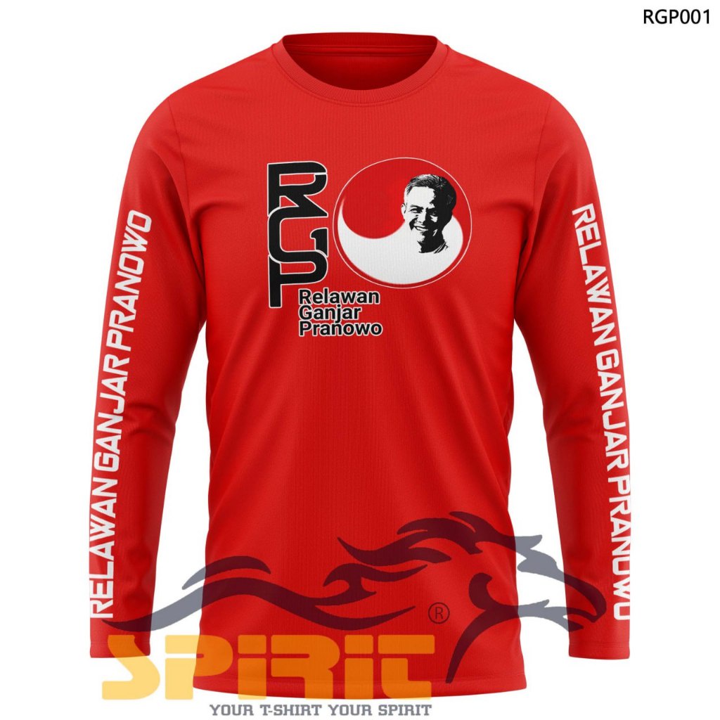Kaos Tshirt Relawan Ganjar Kaos Relawan Ganjar Lengan Panjang Terbaru Katun Combed 30S