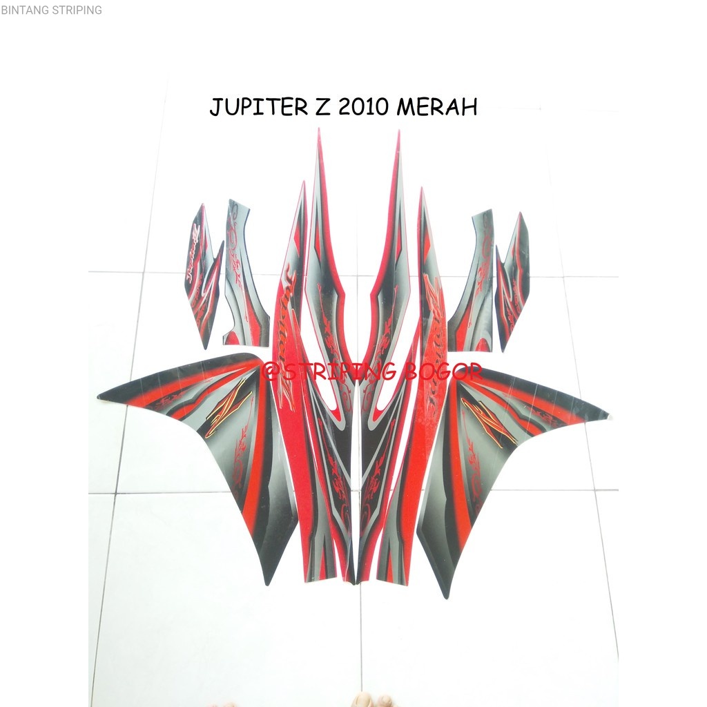 Striping Lis Sticker Motor yamaha Jupiter Z 2010 Merah