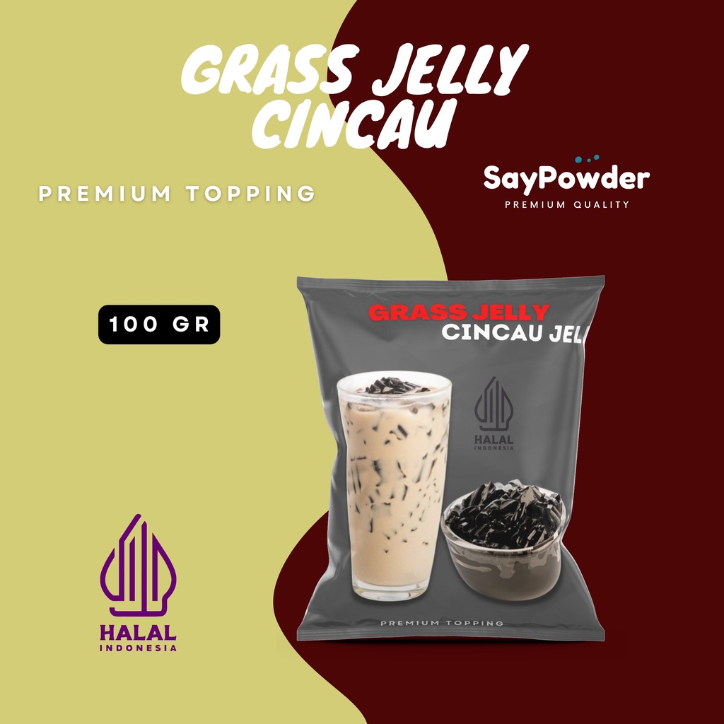 

Bubuk Minuman CINCAU Powder 100 gr Halal Topping Minuman Kekinian Es Boba Capcin Minuman Cafe Topping Franchise