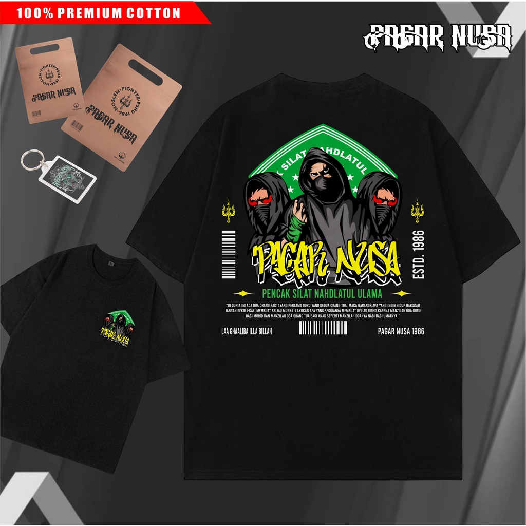 Kaos  IPSNU Pagar Nusa PN-MATA-MERAH Kaos Pagar Nusa Single Fighter Gasmi  Ligas Srikandi PN