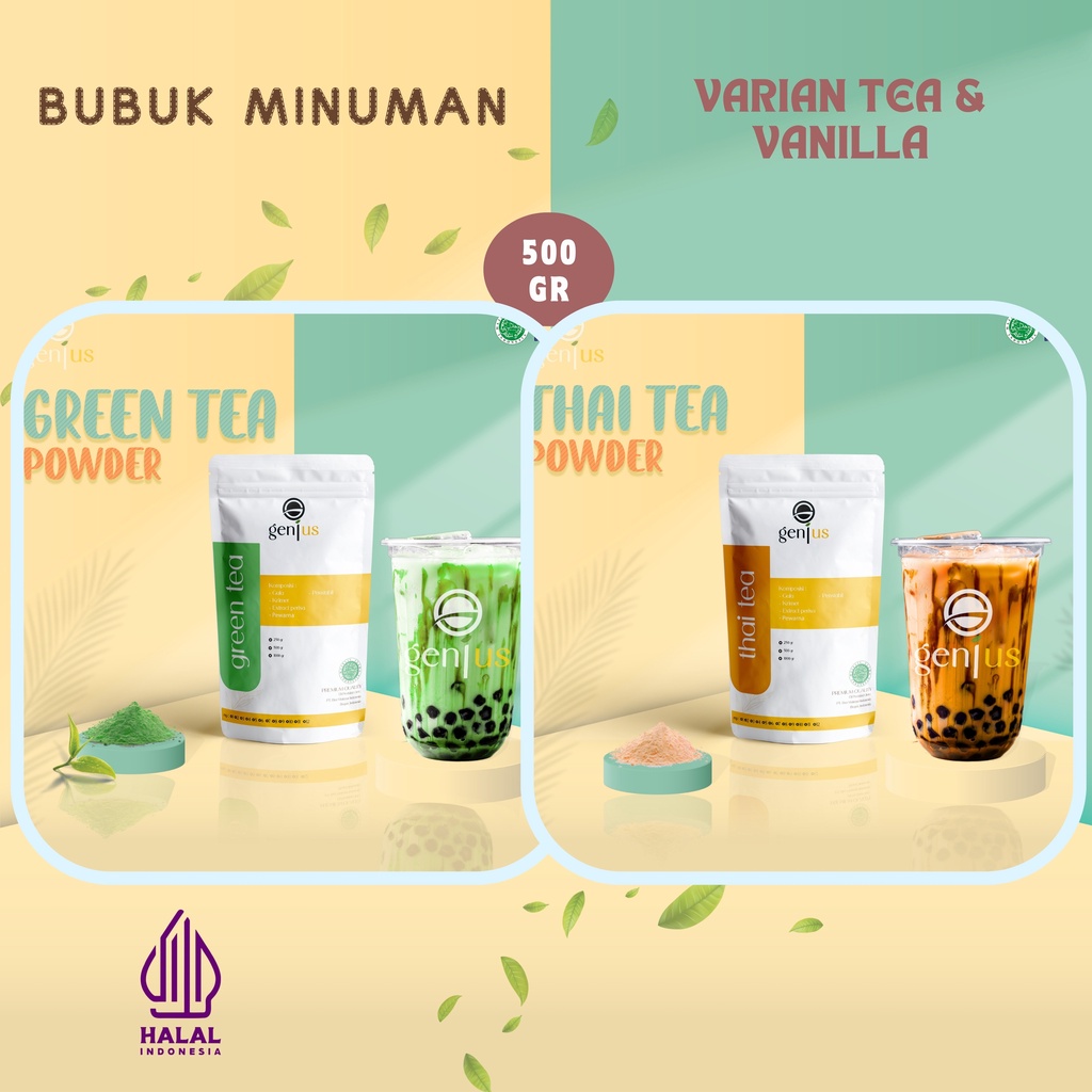 

bubuk minuman rasa tea 500gr serbuk minuman aneka rasa bubuk minuman kekinian powder minuman thai te