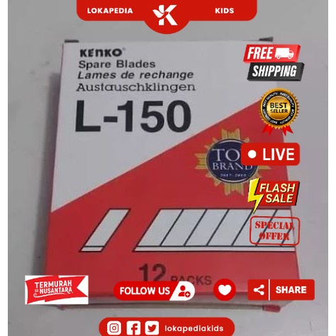 

ISI CUTTER BESAR KENKO L-150 / REFILL CUTTER KENKO [12 PACK]